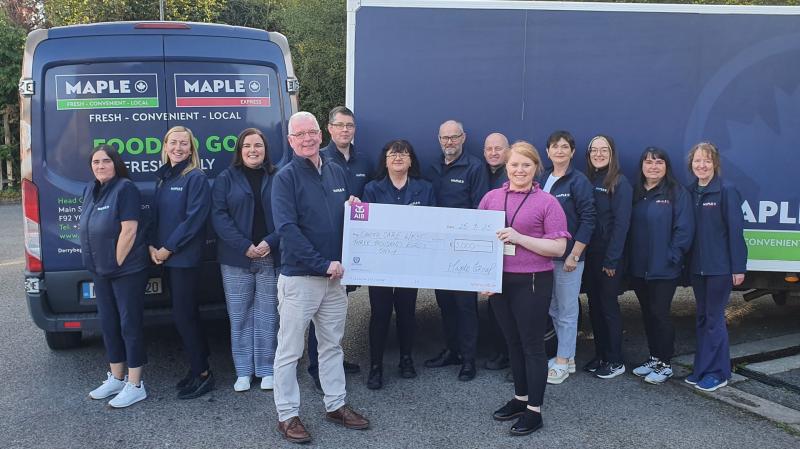 Maple Group praises Donegal generosity after Cancer Care West Donegal fundraiser
