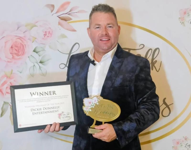 Offaly entertainer enjoys success at national "Let's Talk Weddings Awards 2025"