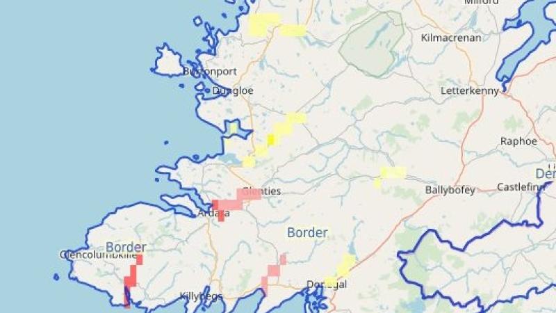 European Flood Awareness System issues warning of flash flooding for Donegal