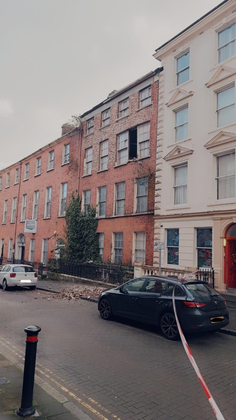 Derry's Pump Street currently closed due to unsafe building concerns