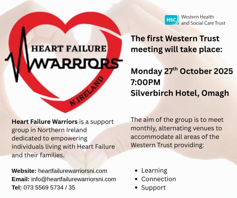 Heart Failure Warriors Support Group NI welcomes new members from the Western Trust area