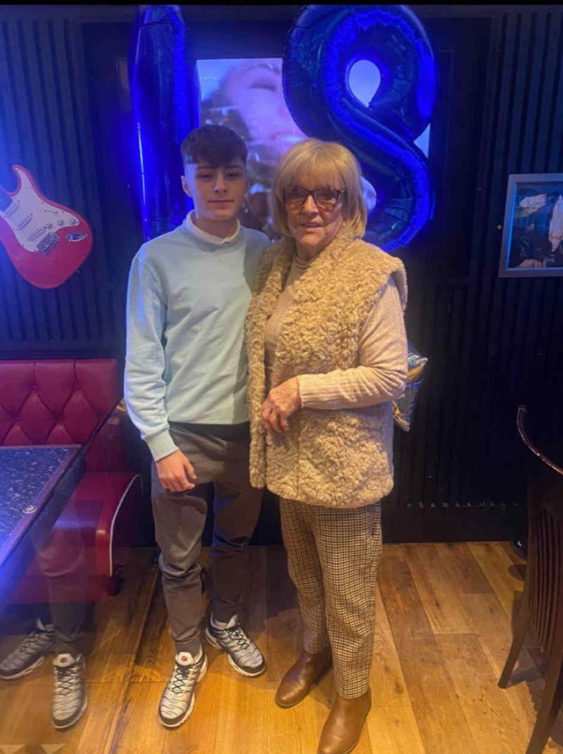 Josh Cook and his great granny, Jean Nutt.