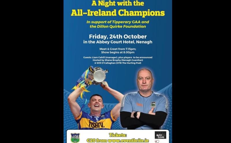 A night with the All-Ireland champions to celebrate Tipperary&rsquo;s triumph