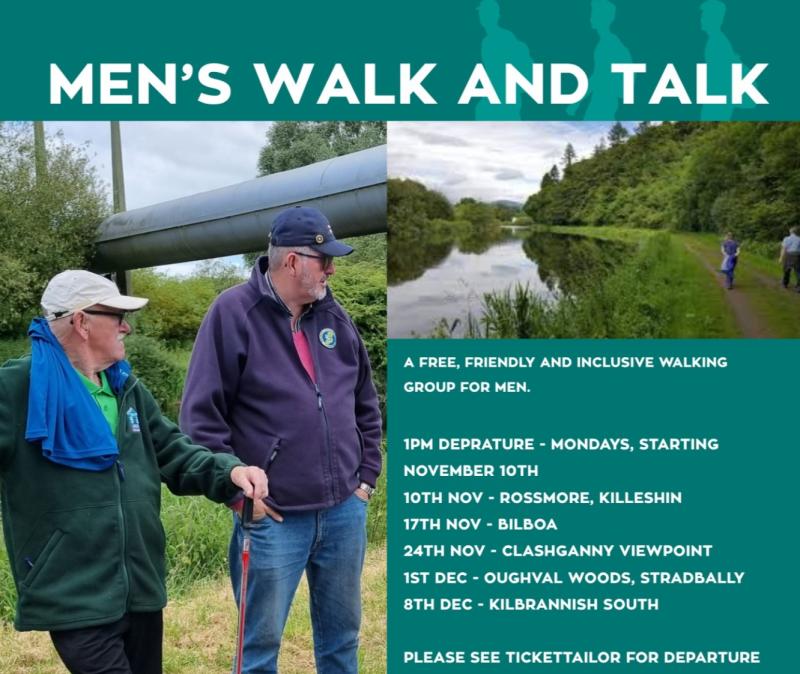 Carlow men encouraged to join free walk and talk group event starting soon