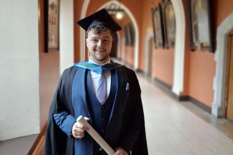 Offaly student graduates with Masters in unique and distinguished programme