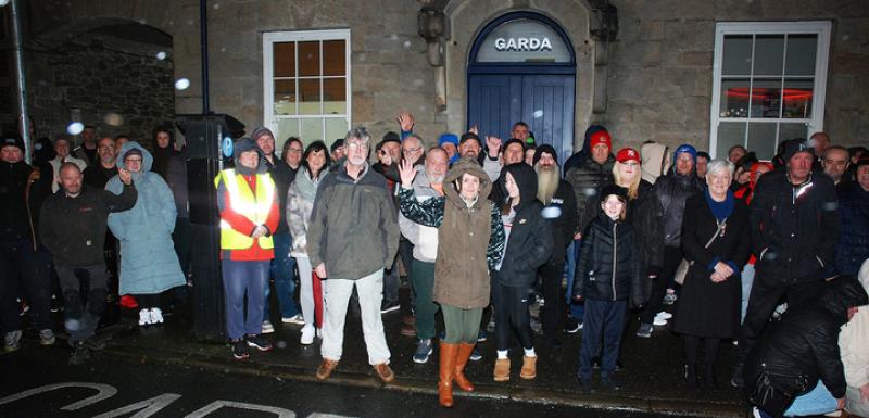 Roscrea Garda Station protest after town centre incident