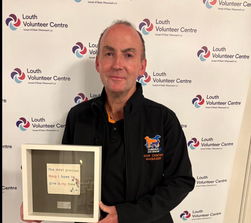 Dundalk Dog Rescue volunteer honoured with Louth Volunteer Leader Award