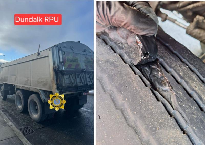 HGV spot-check finds urgent tyre fault on lorry in Dundalk