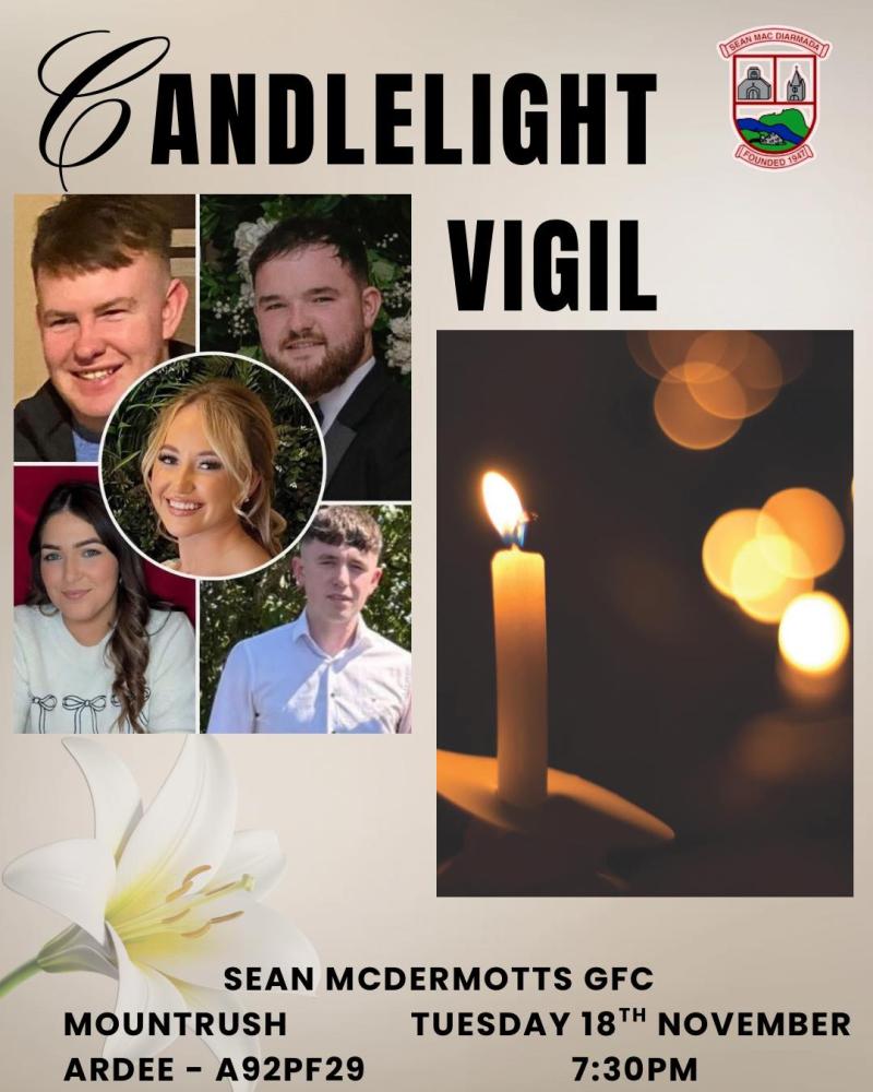 Candlelight vigil to be held following tragic Dundalk crash