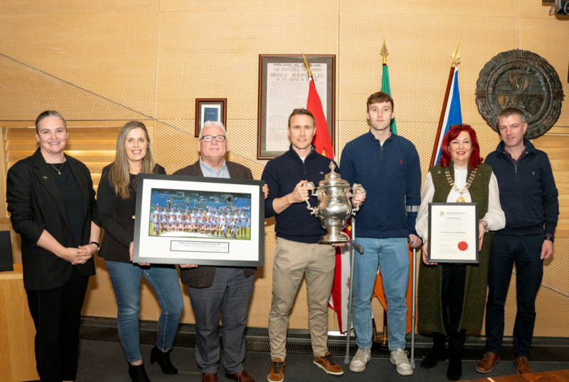 Kildare County Council Honours Kildare Senior Football Team with Certificate of Recognition