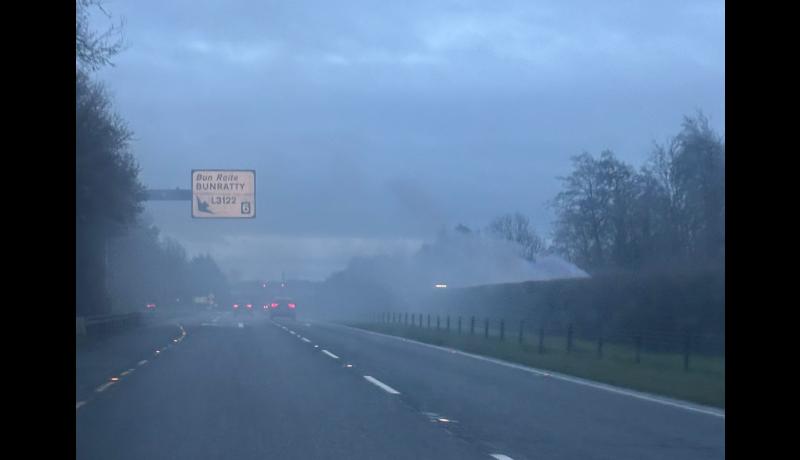 Emergency services en route to attend scene of car on fire outside Limerick city