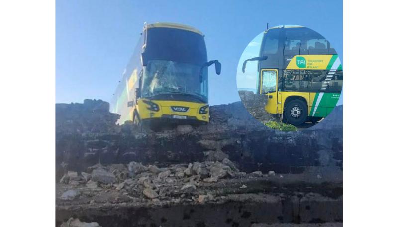 BREAKING: Double decker bus crashes into brick wall in seaside village in Waterford 
