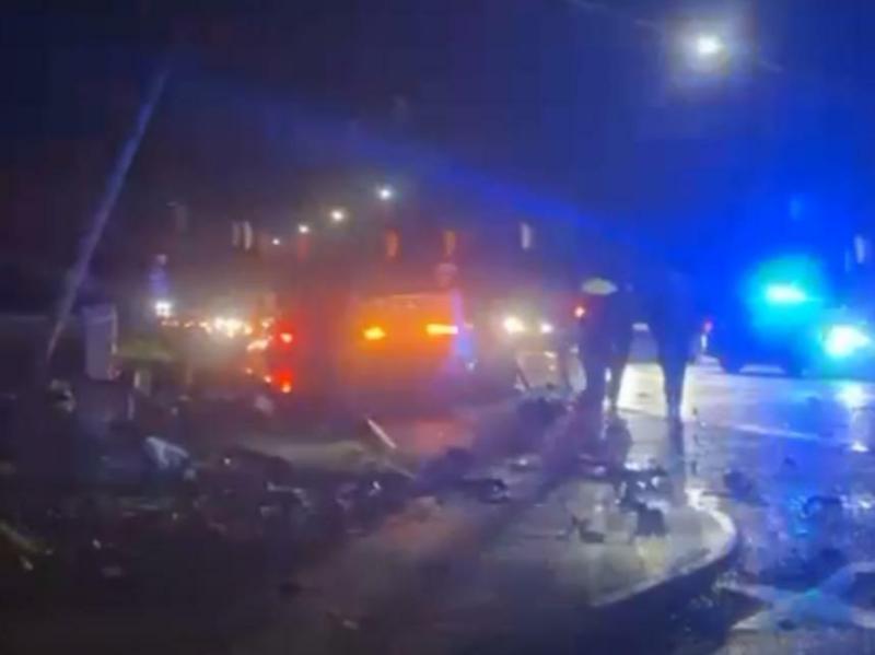 Two hospitalised after vehicle ends up on roof in Limerick collision