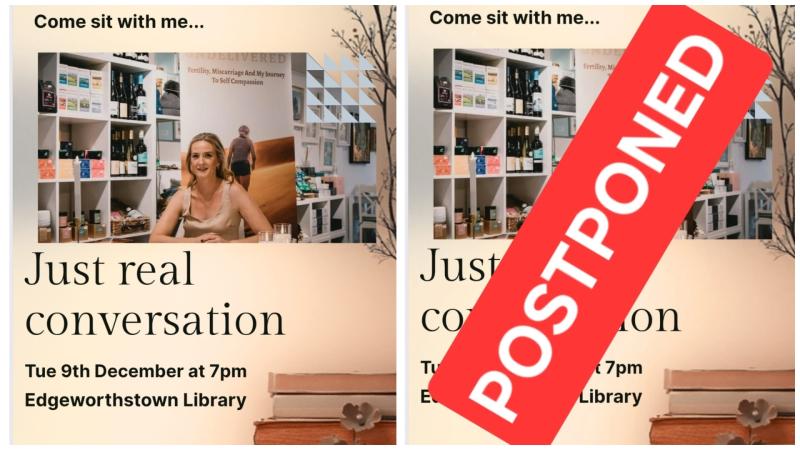 ALERT | Storm Bram forces POSTPONEMENT of evening of conversation with Longford author Laura Doyle  