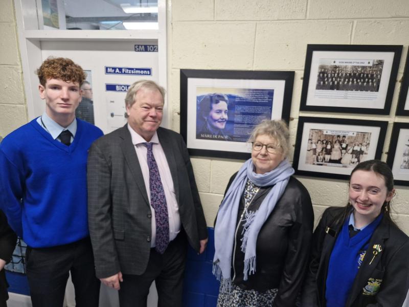 Scoil Mhuire honours pioneering former student Dr Máire de Paor with new display