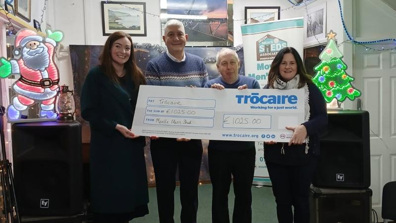 Moville Men’s Shed donates more than €1,000 to Trocaire to help kids in Gaza