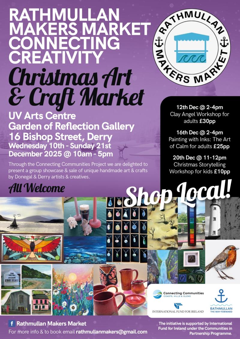 Rathmullan Makers Market returns to Derry for special cross-border Christmas showcase