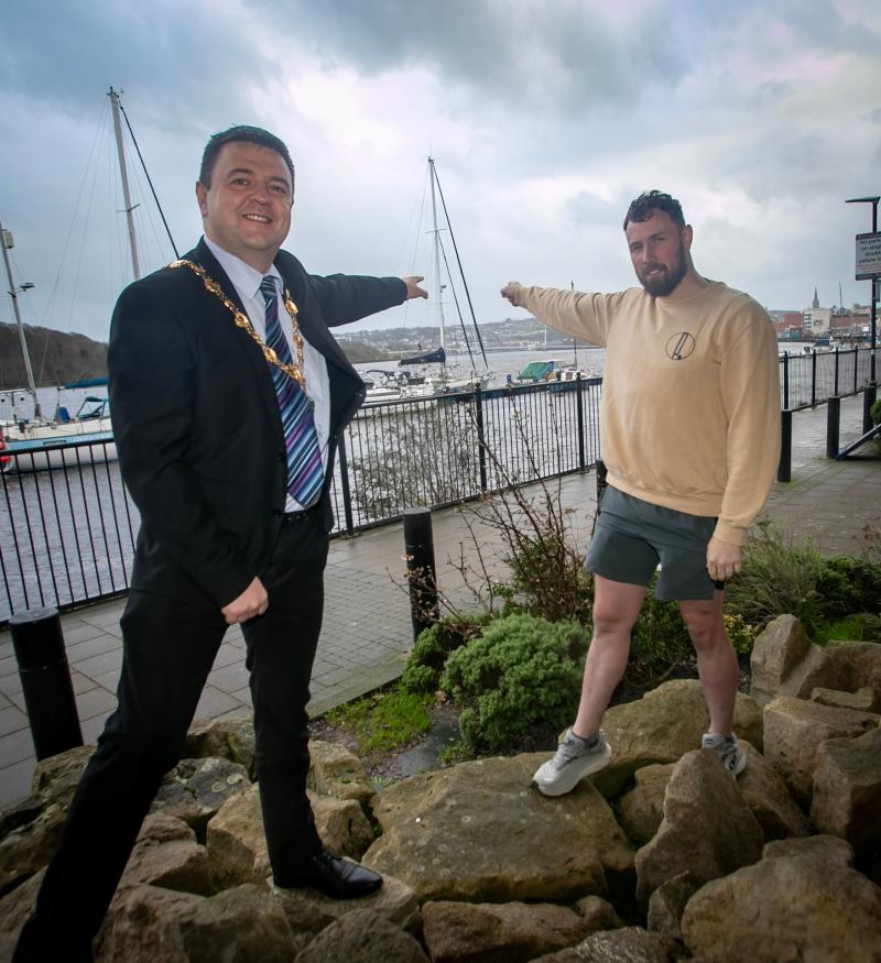 Mayor McHugh and Danny Quigley launch landmark charity swim in Derry