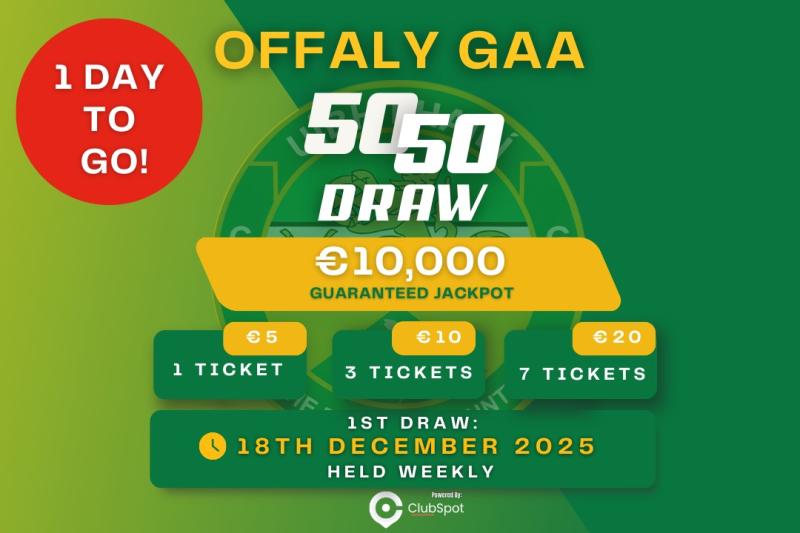 Offaly GAA launch new 50-50 fundraising draw