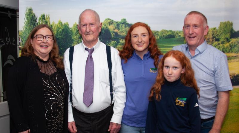 Outstanding Offaly golfing prospect presented with honorary life membership by Esker Hills