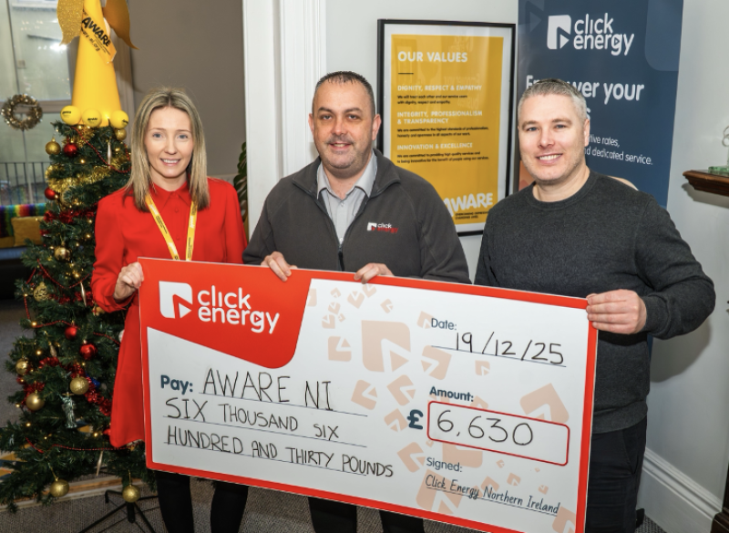 Click Energy raises &pound;6,630 to support mental health in Northern Ireland