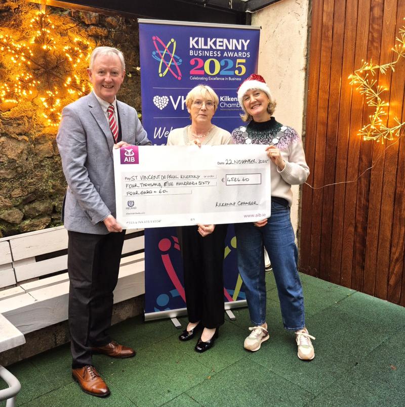 Charity receives Kilkenny Christmas donation