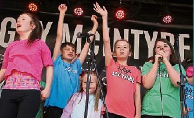 Group of youngsters performing at the annual City of Derry Jazz Festival.