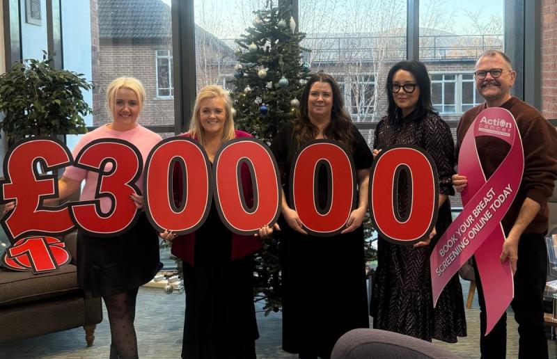 Western Trust staff reach landmark &pound;30,000 total for breast cancer services