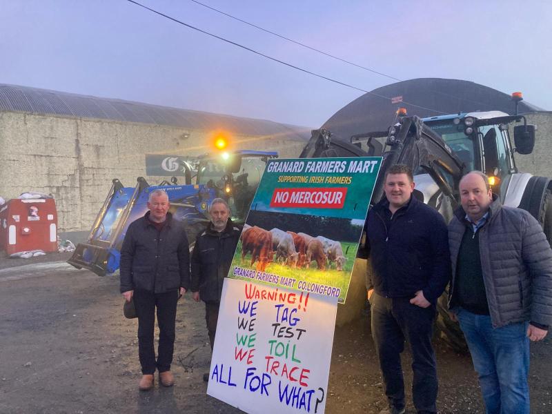 Angry Longford farmers part of massive Athlone protest against rotten Mercosur trade deal