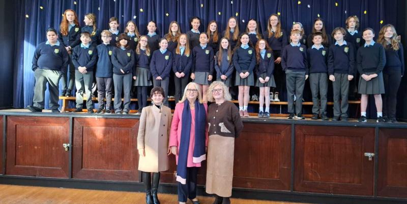 Former Irish president encourages students to be peacemakers of tomorrow in appearance at Leitrim school 