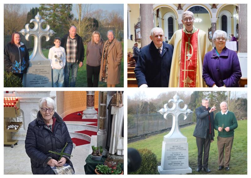 Laois locals gather for official unveiling of restored Abbeyleix Brigidine cross