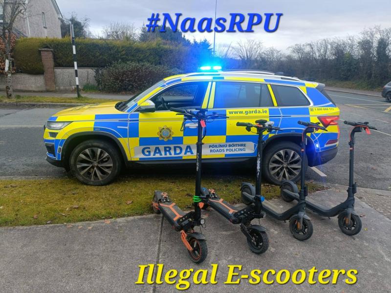 Kildare gardai seize illegal e-scooters in Naas