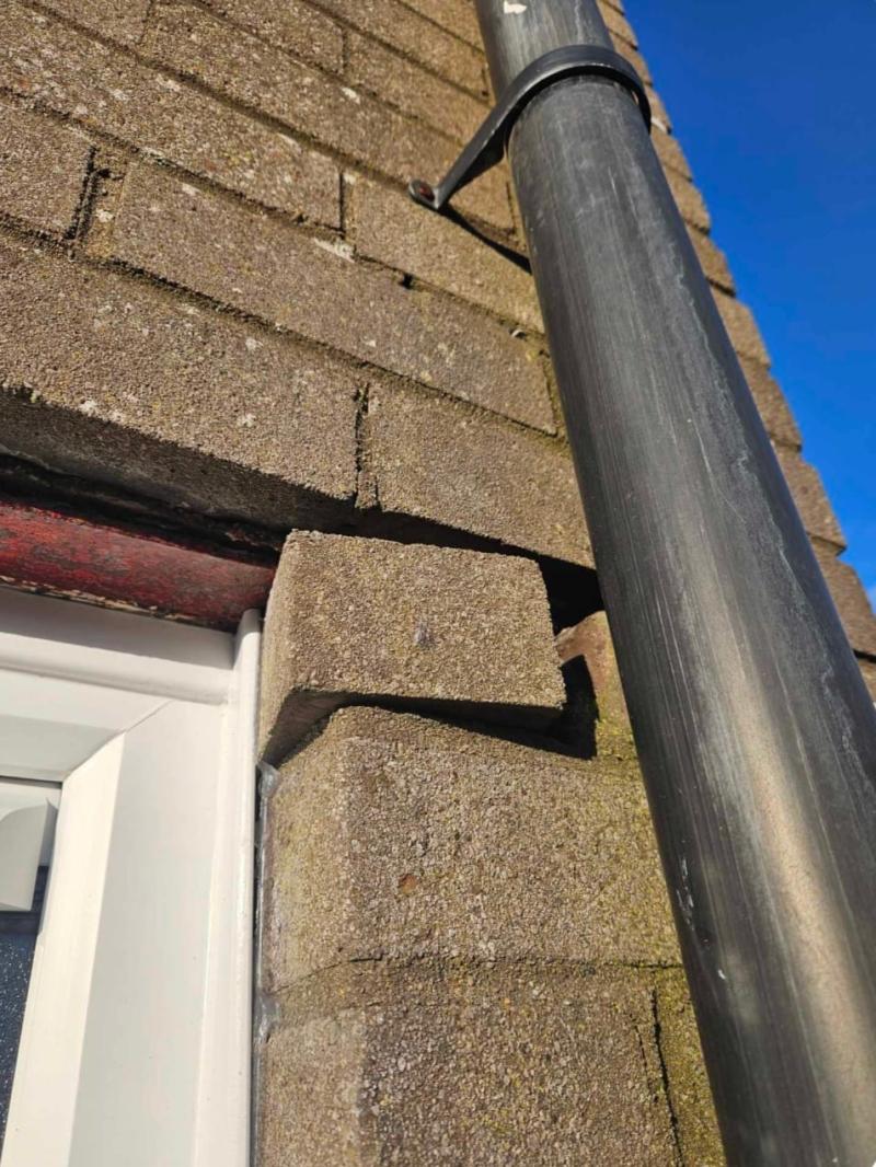 Daly Crescent home 'moving' due to defective bricks.