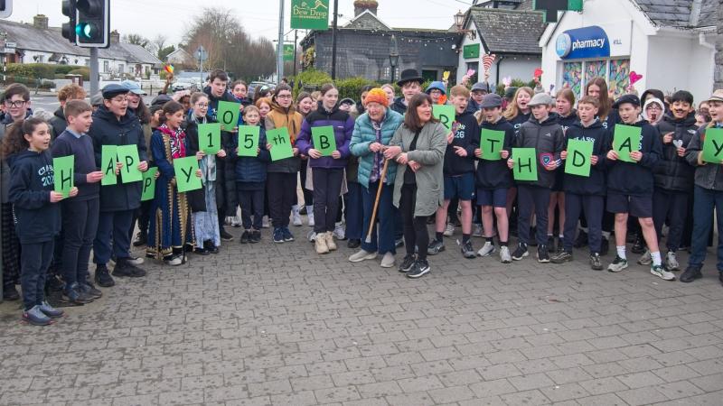 Mable Lyons' 105th birthday celebration in Kill Village, Kildare