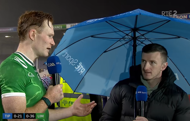 'I'm not going to tell you' - Limerick star's awkward TV exchange with Patrick Horgan on sideline
