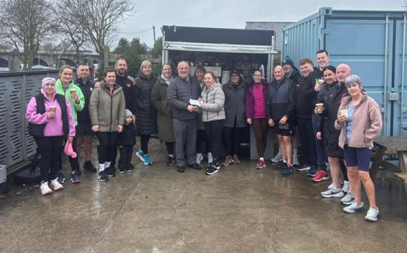 Members of Midland Boxercise group present funds to Offaly Hospice