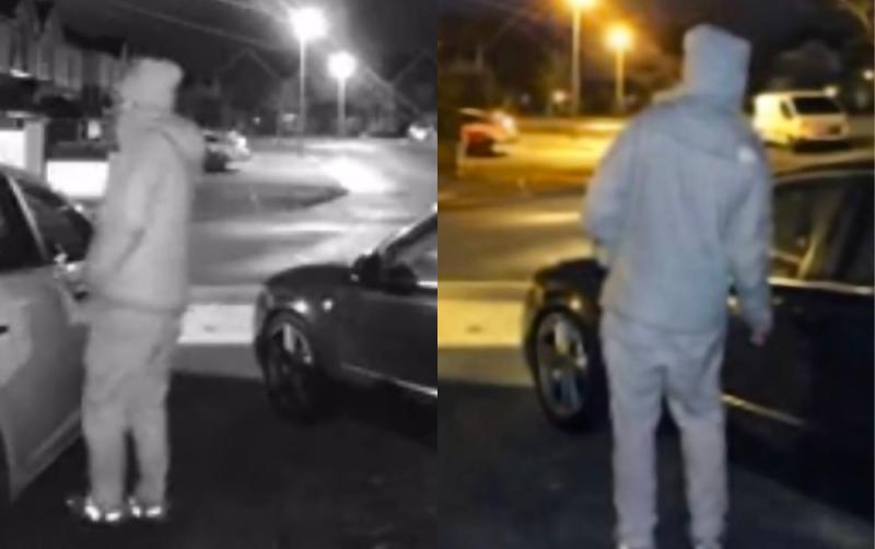 ALERT:   Man caught on CCTV cameras attamepting to open car doors in Carlow estate