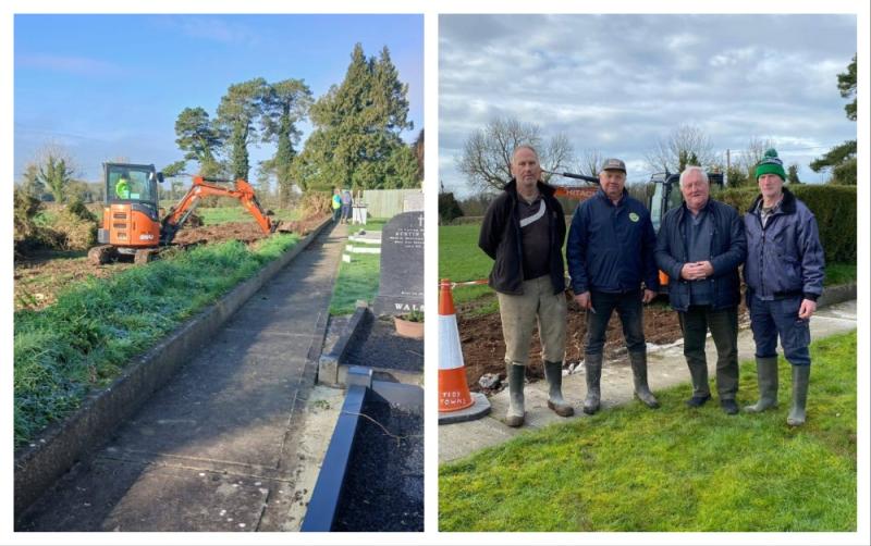 Over 120 burial plots to be created in Laois as work begins on extending graveyard