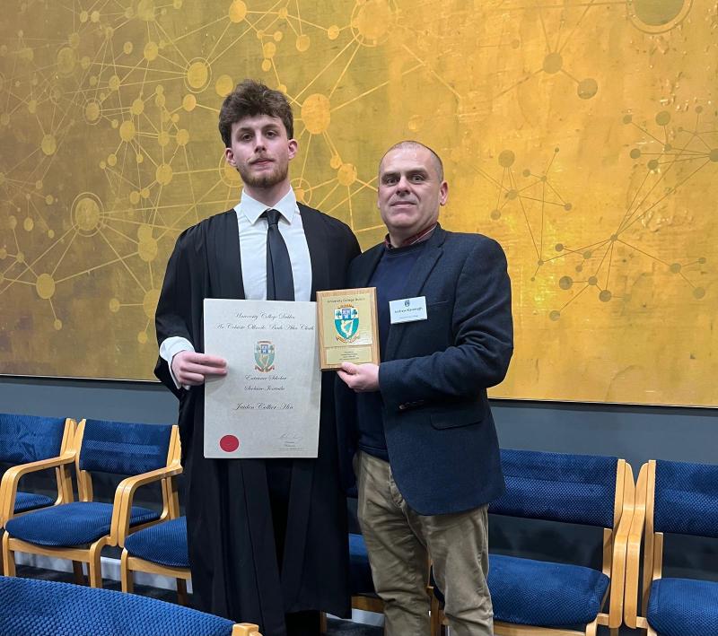 Super achievement: Longford student presented with two major awards at UCD ceremony 