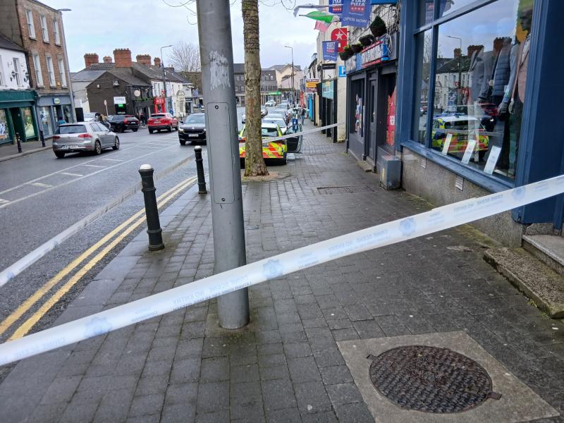 UPDATED: Section of street closed off  in this Kildare town centre following 'serious assault'