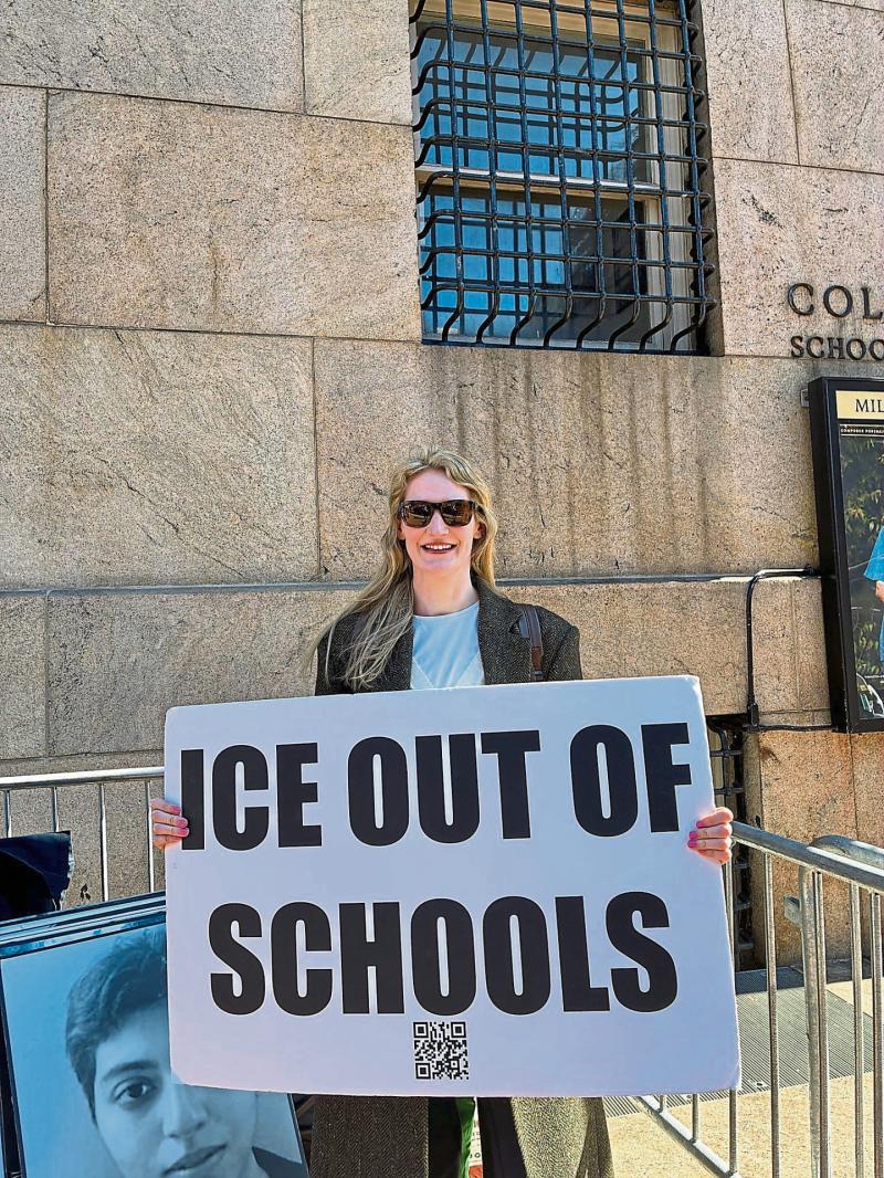 Limerick councillor Elisa O'Donovan at anti-ICE protest to 'show support' to communities