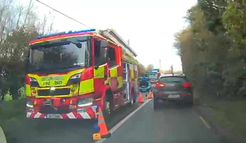 Emergency services respond to car on fire on County Limerick road