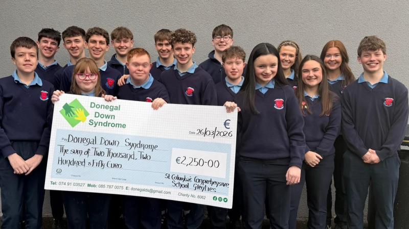 St Columba's, Glenties students raise over &euro;2,000 for Donegal Down Syndrome Association