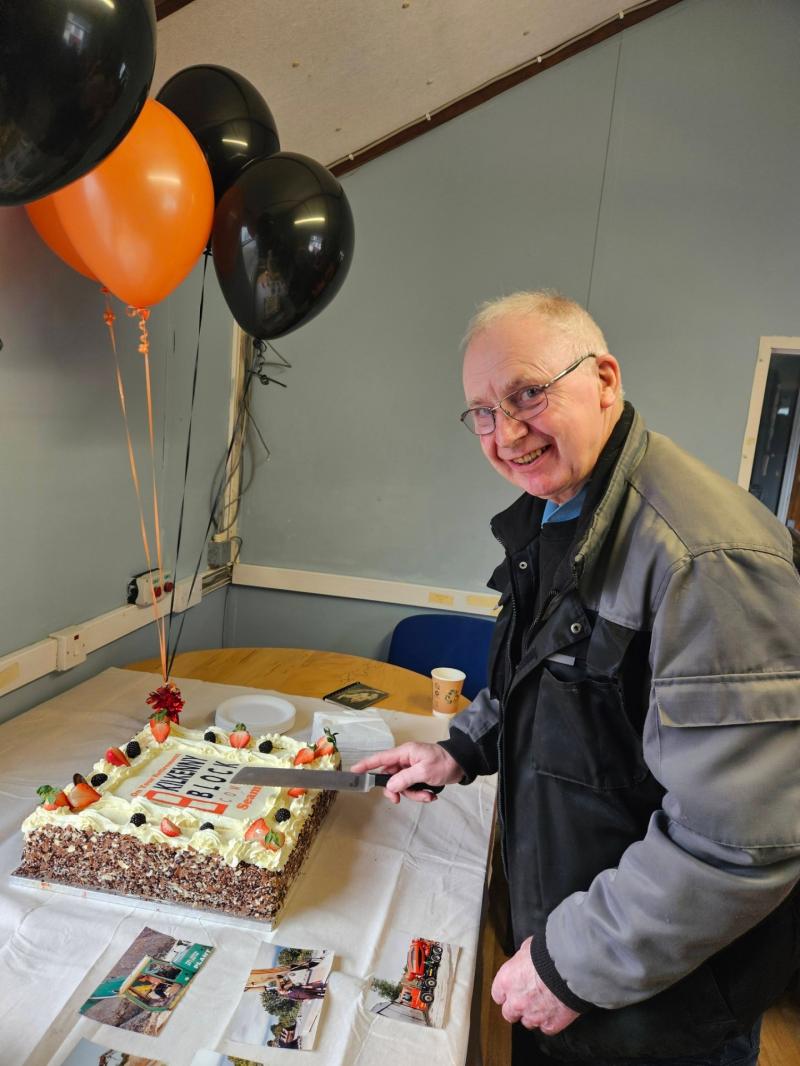 Cake and celebration as Kilkenny man retires after 'whopping' 39 years with company 