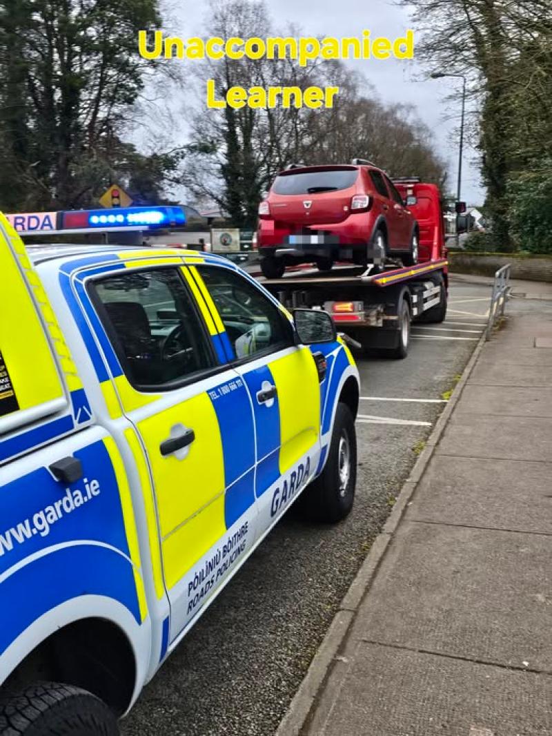 Learner driver has vehicle impounded in Kildare