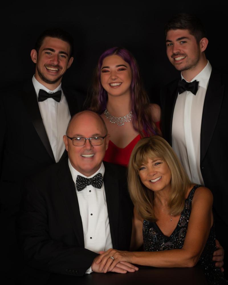  Liam and Christine with their sons, Aaron and Liam Jr, and daughter, Caill&eacute;ne.