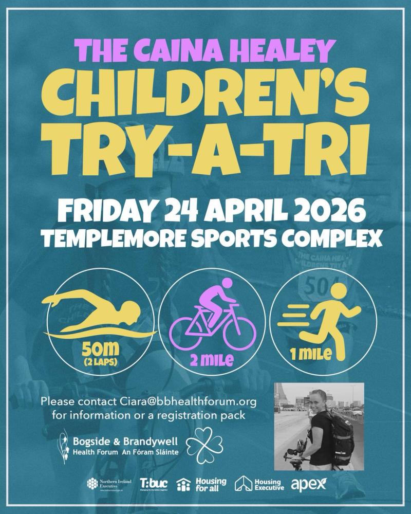 Call for Derry schools to sign up for 2026 Caina Healey Children&rsquo;s Try-a-Tri