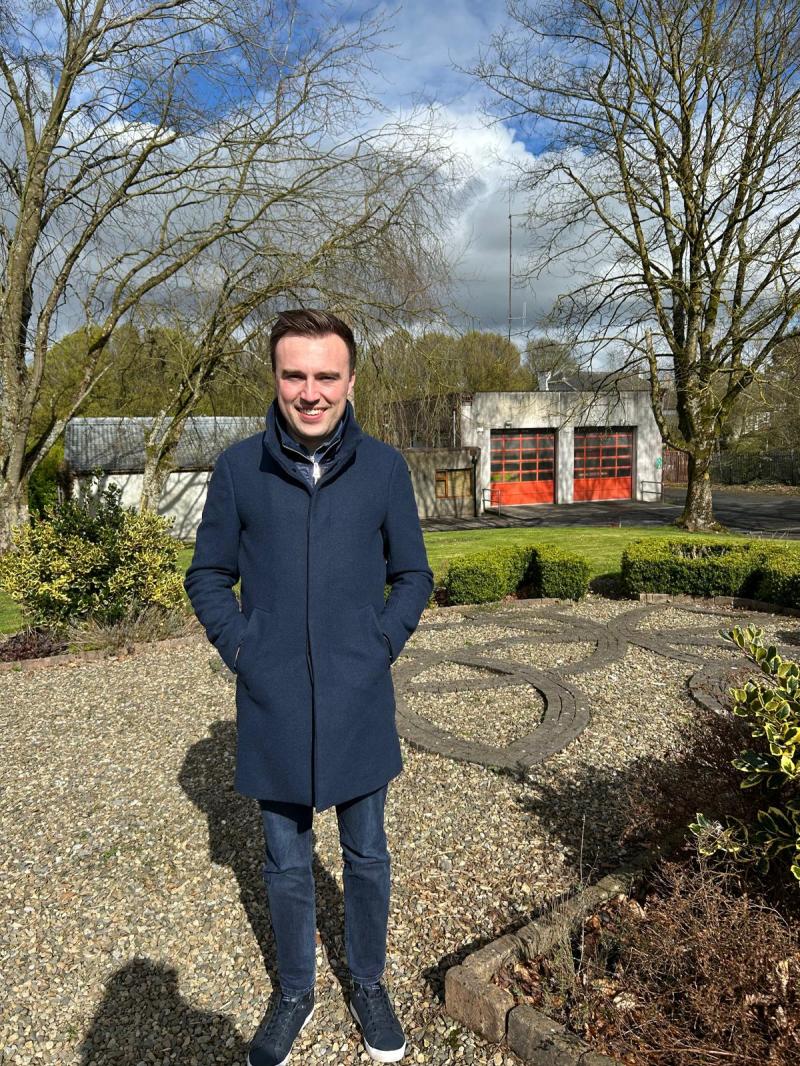 Deputy O&rsquo;Meara at Roscrea Fire Station