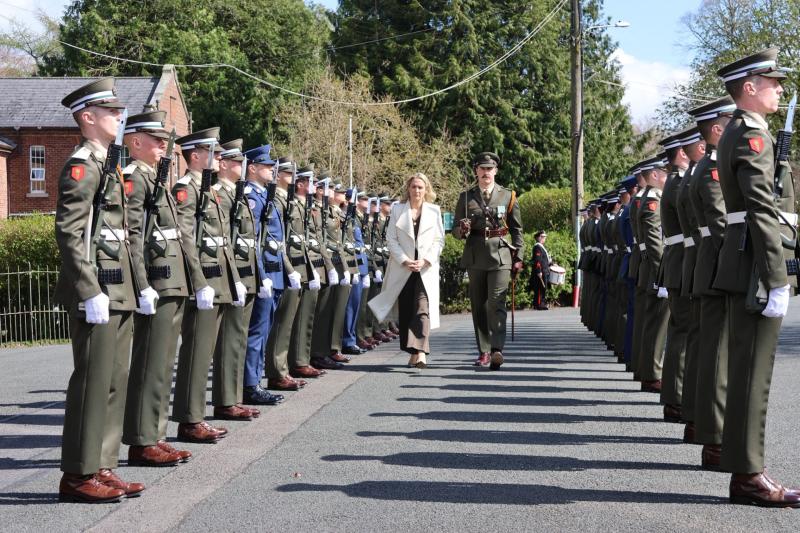 Minister Helen McEntee visits Kildare to welcome new cadets at Curragh Camp