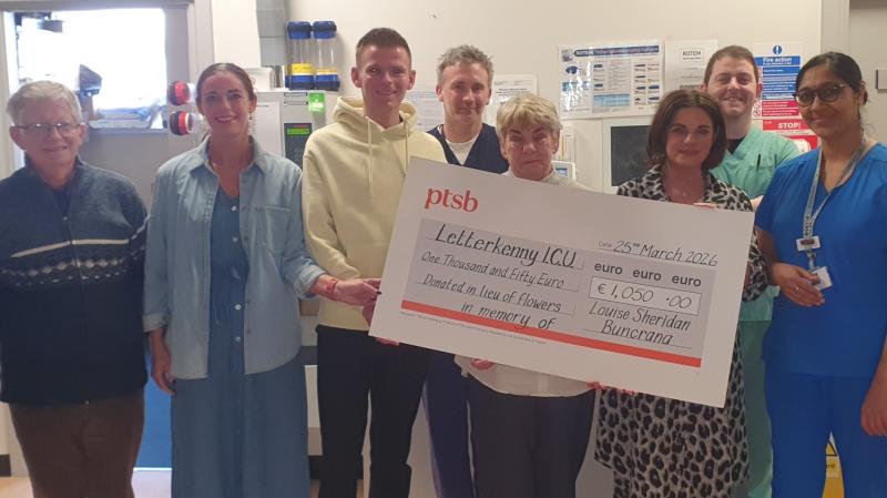 Family of young Buncrana mum-of-four generously donates &euro;1,050 in her memory